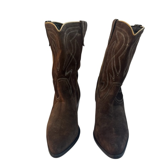 URBAN OUTFITTERS UO Leena Cowboy Boot Chocolate SIZE US 7/EURO 38 - Picture 5 of 10